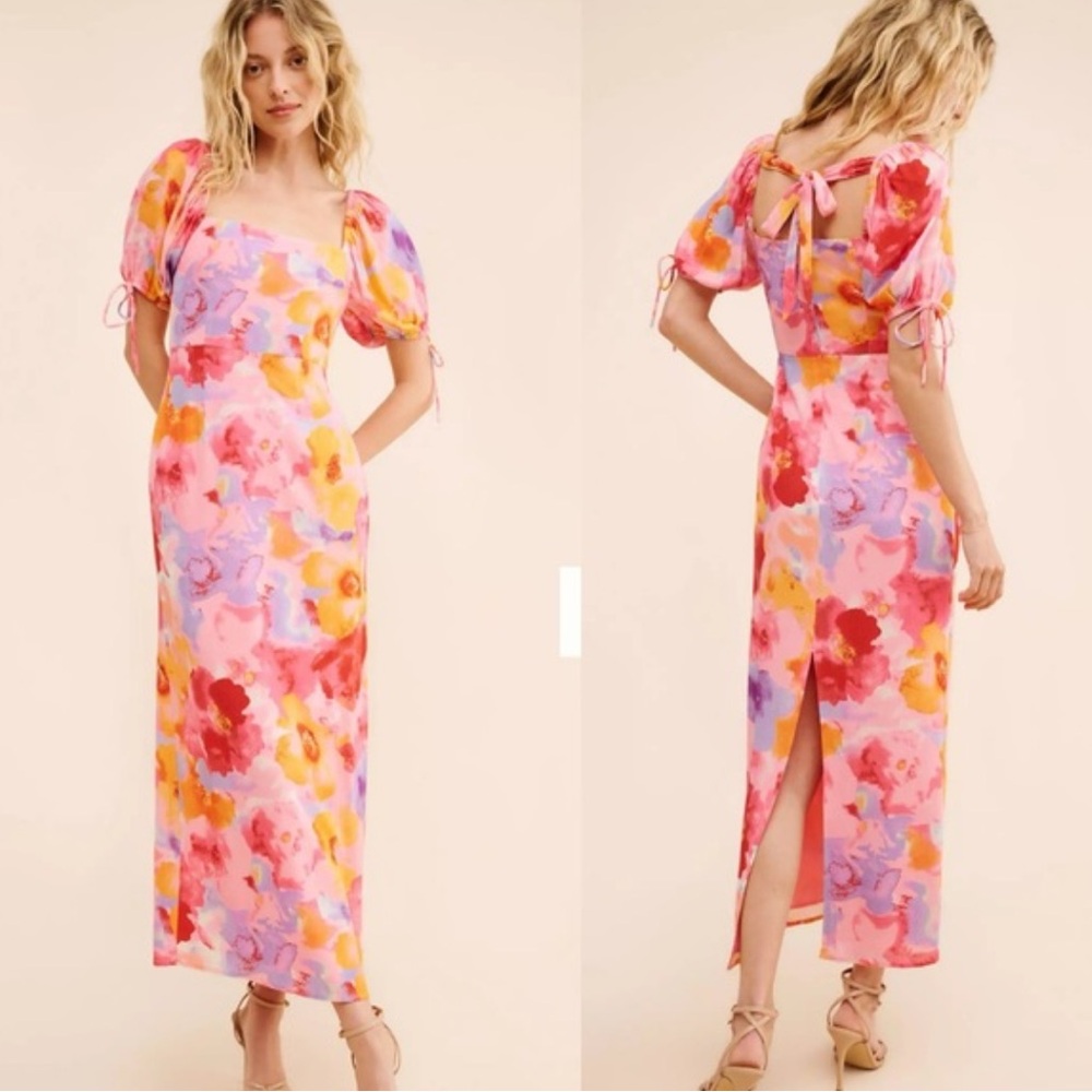 Anthropologie The Frolic Margot Column Maxi dress